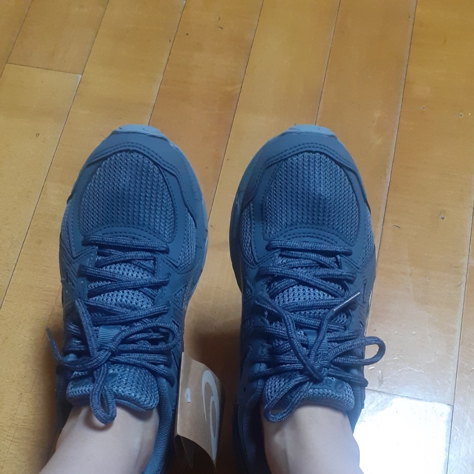 (W) Asics Jog 100 T Piedmont Grey - 2E Extra Wide 착용 스타일
