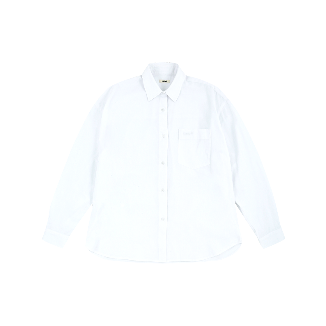 8809908758981 LAZYZ Loose Fit Classic Solid Shirt - White