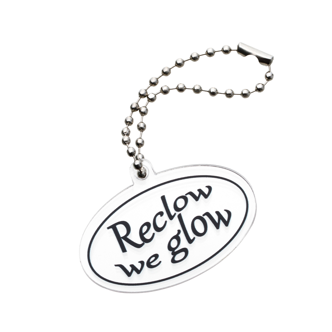 리끌로우 오발 로고 아크릴 키링 클리어(RECLOW Oval Logo Acrylic Keyring Clear) - 3