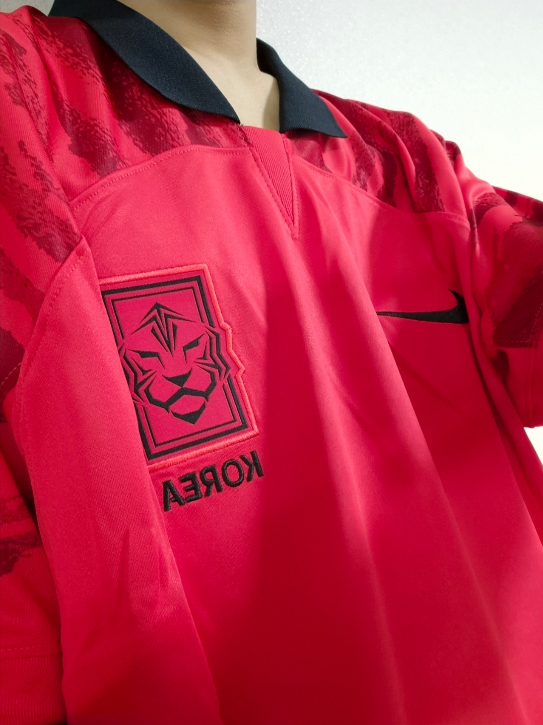 Nike Korea Dri-Fit Stadium Home SS Jersey Global Red - Asia (Non Marking Ver.) 착용 스타일 - 1