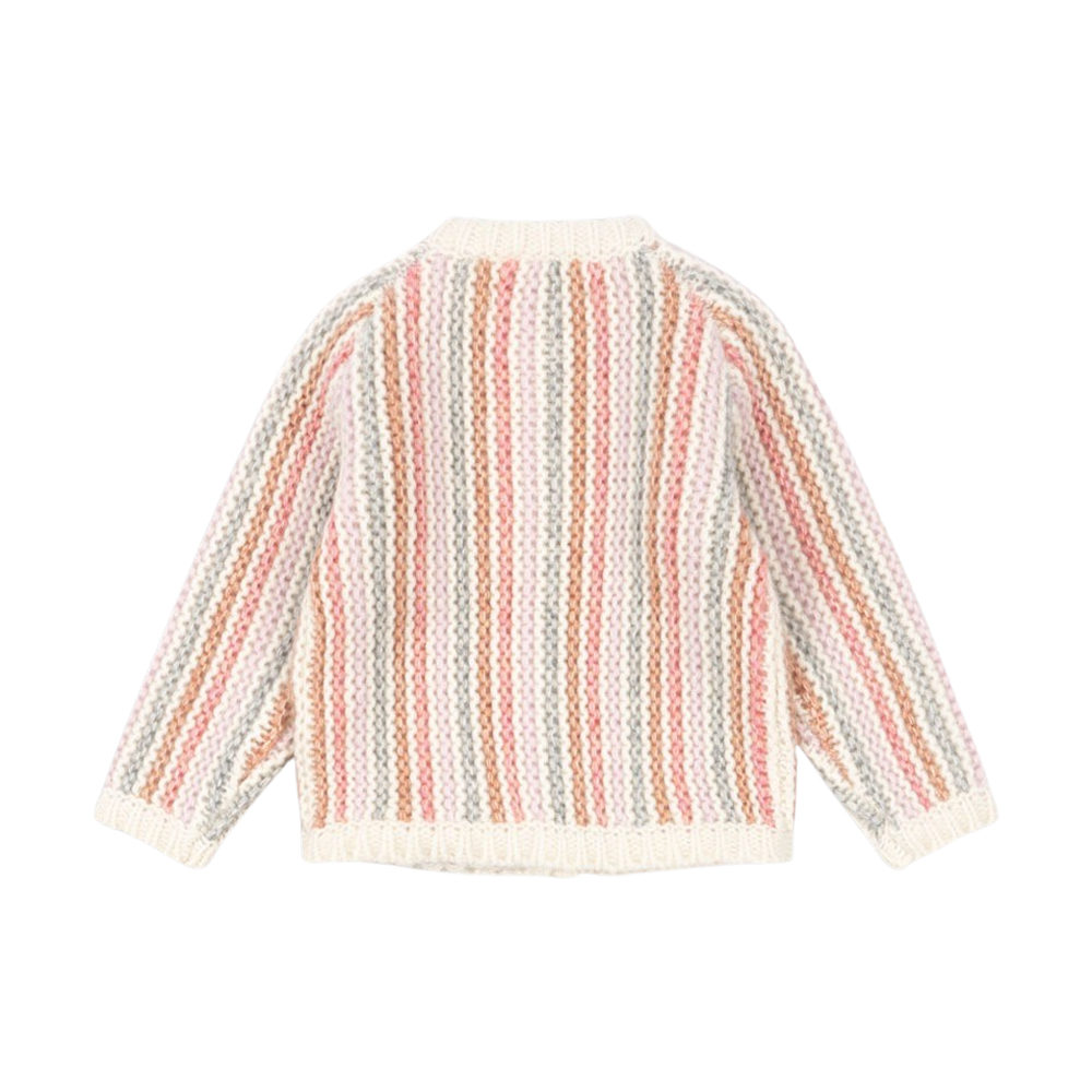콩제슬래드 키리 가디건 스트라이프(Konges Sløjd Kiri Cardigan Rose Stripe) - 2