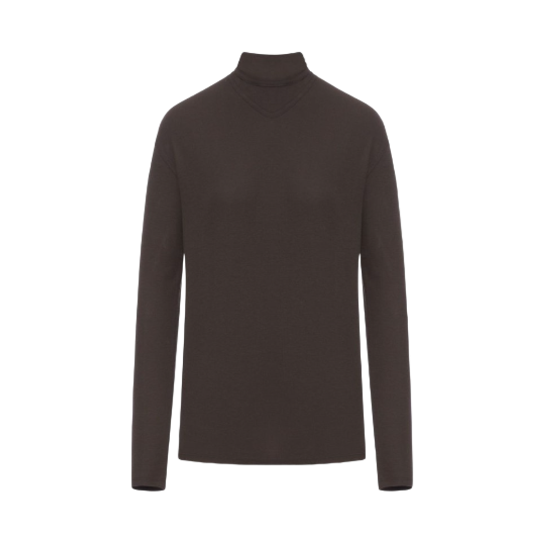 TO1306-LJ1025-507 (W) Lemaire Cotton Turtleneck Sweater Dark Espresso