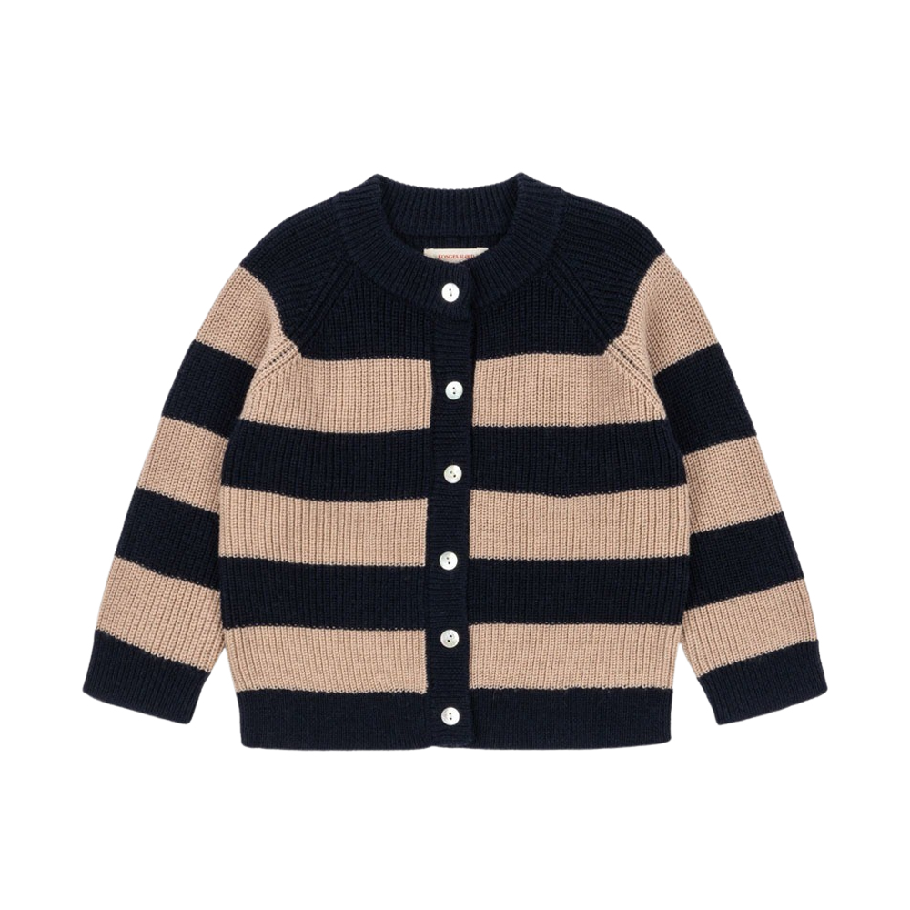 콩제슬래드 비툼 니트 가디건 스트라이프(Konges Sløjd Vitum Knit Cardigan Blue Stripe)