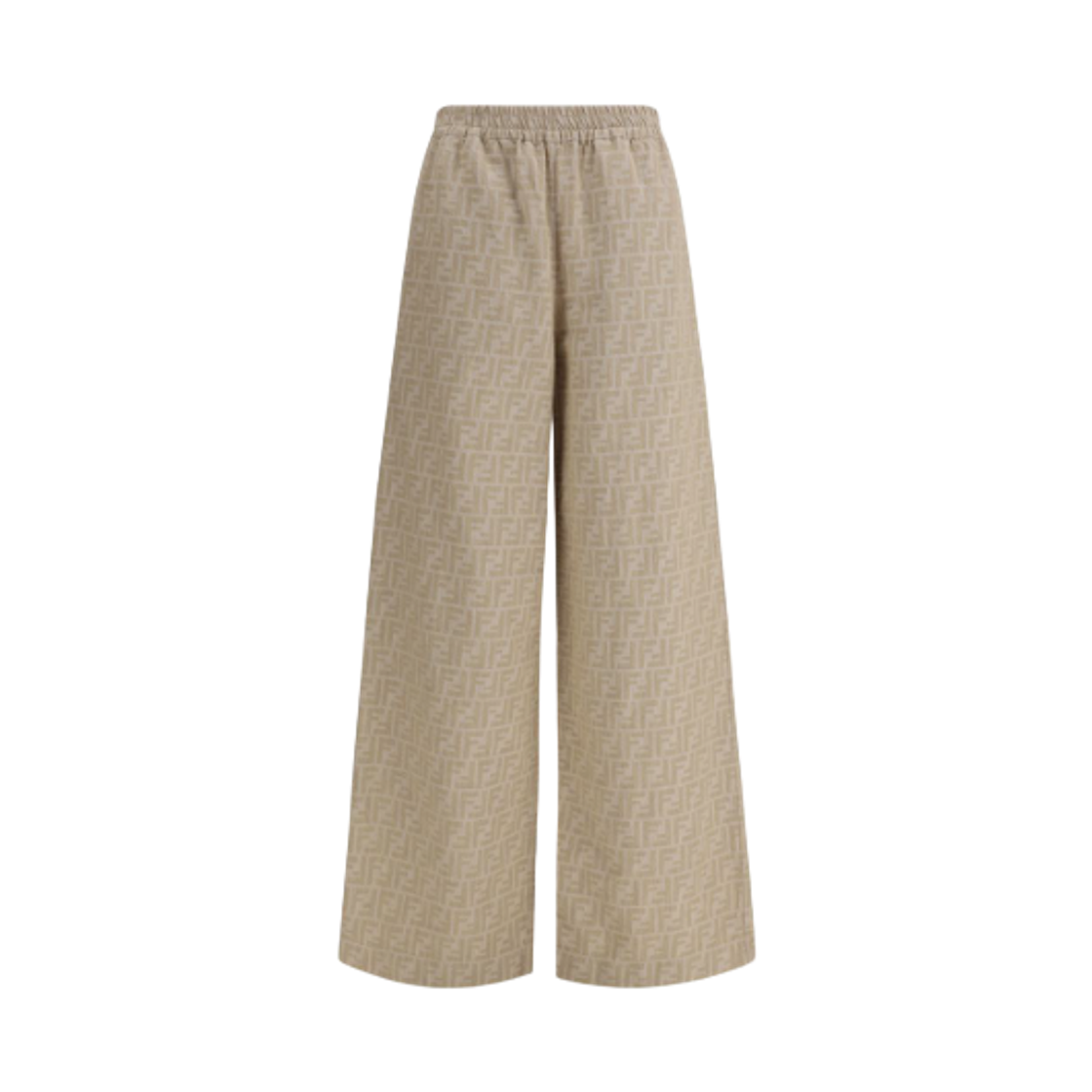 FLP869ASMFF1SAZ (W) Fendi FF Chambray Pants Beige