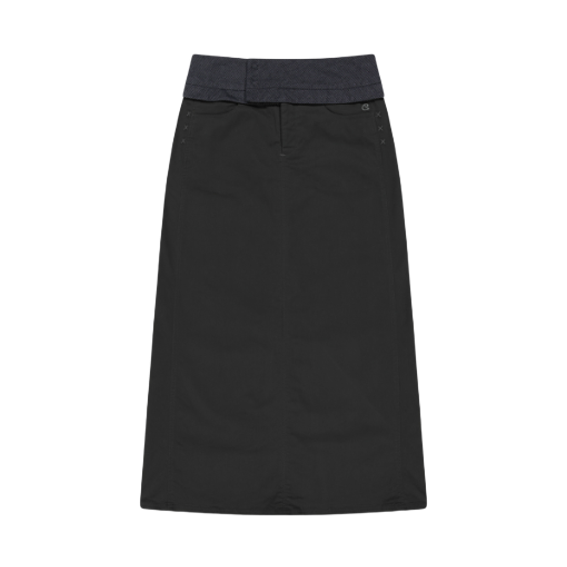 (W) 코이세이오 웨이스트 패널 스커트 차콜((W) Coyseio Waist Panel Skirt Charcoal) - 1