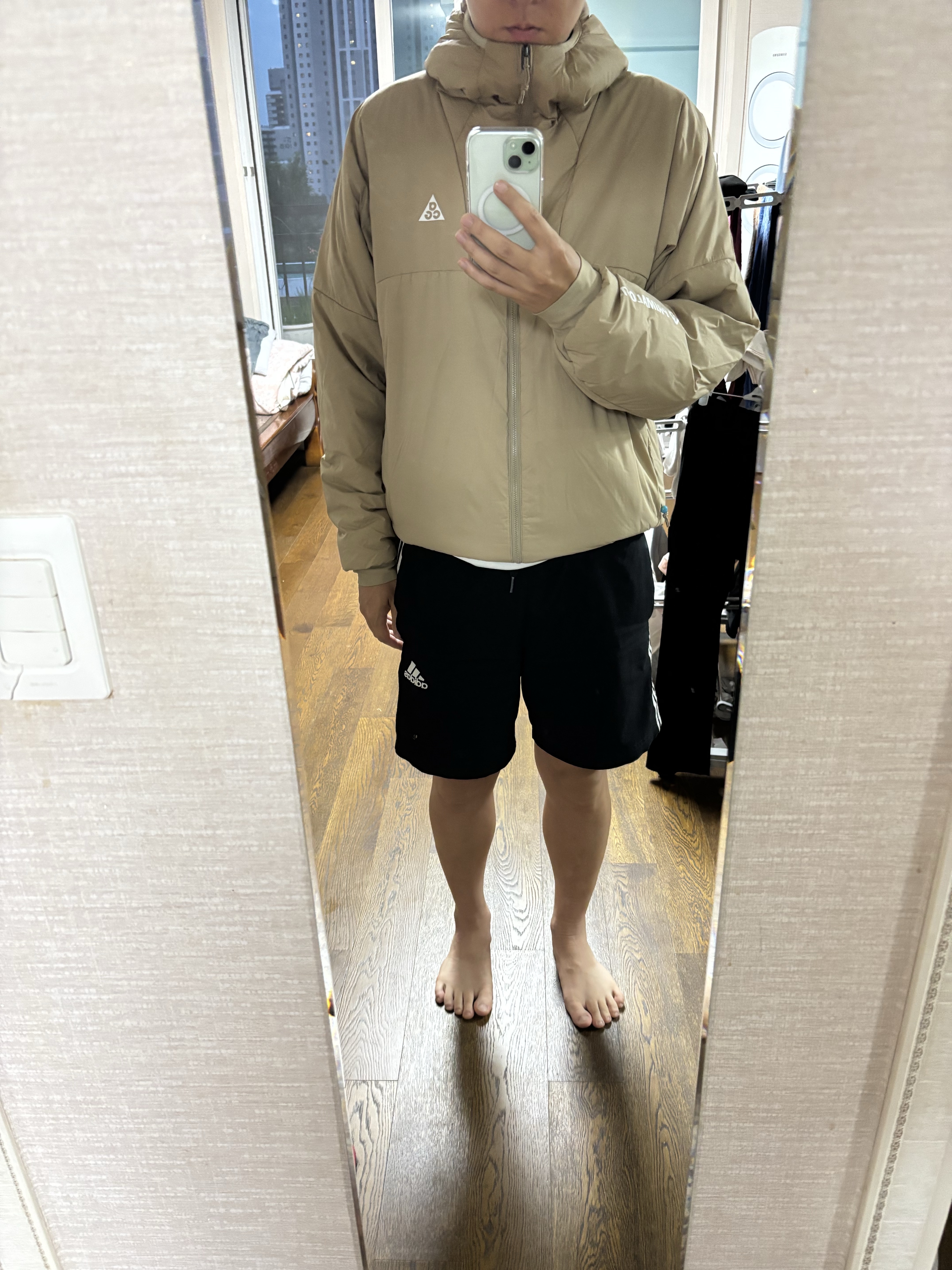 Nike ACG Therma-Fit ADV Rope De Dope Jacket Light Iron Ore - Asia 착용 스타일