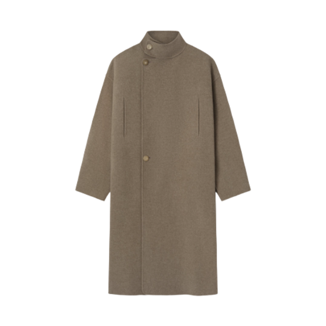 FG25FW64-642DWC-207 Fear of God Wool Cashmere Highneck Coat Walnut