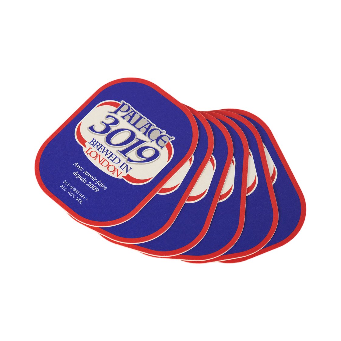 팔라스 사부아르페어 코스터 블루 레드 (6개 세트) - 25FW(Palace Savoir-Faire Coasters Blue Red (Set of 6) - 25FW)