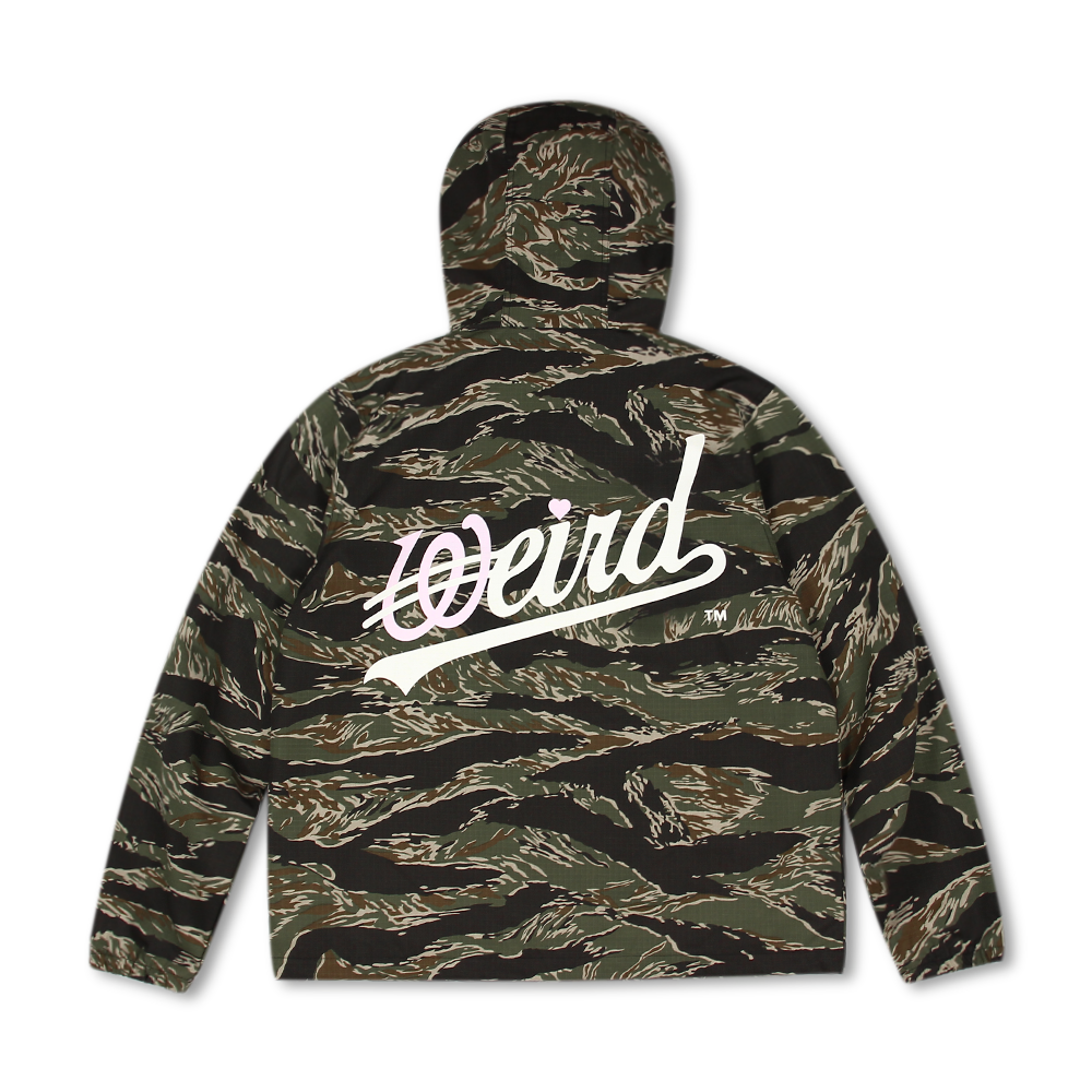 위얼드월드 카모플라쥬 웨이브로고 후드 집업 타이거카모(Weird World Camo Wavelogo Hoodie zip-up Tigercamo) - 2