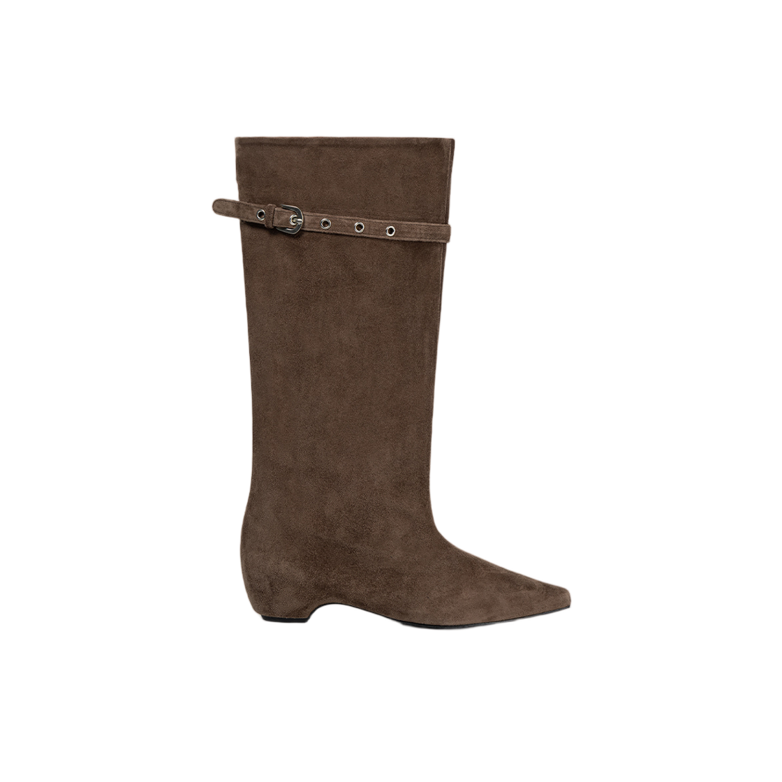 (W) 로우 클래식 백 지퍼 미들 부츠 브라운((W) Low Classic Back-Zipped Middle Boots Brown)