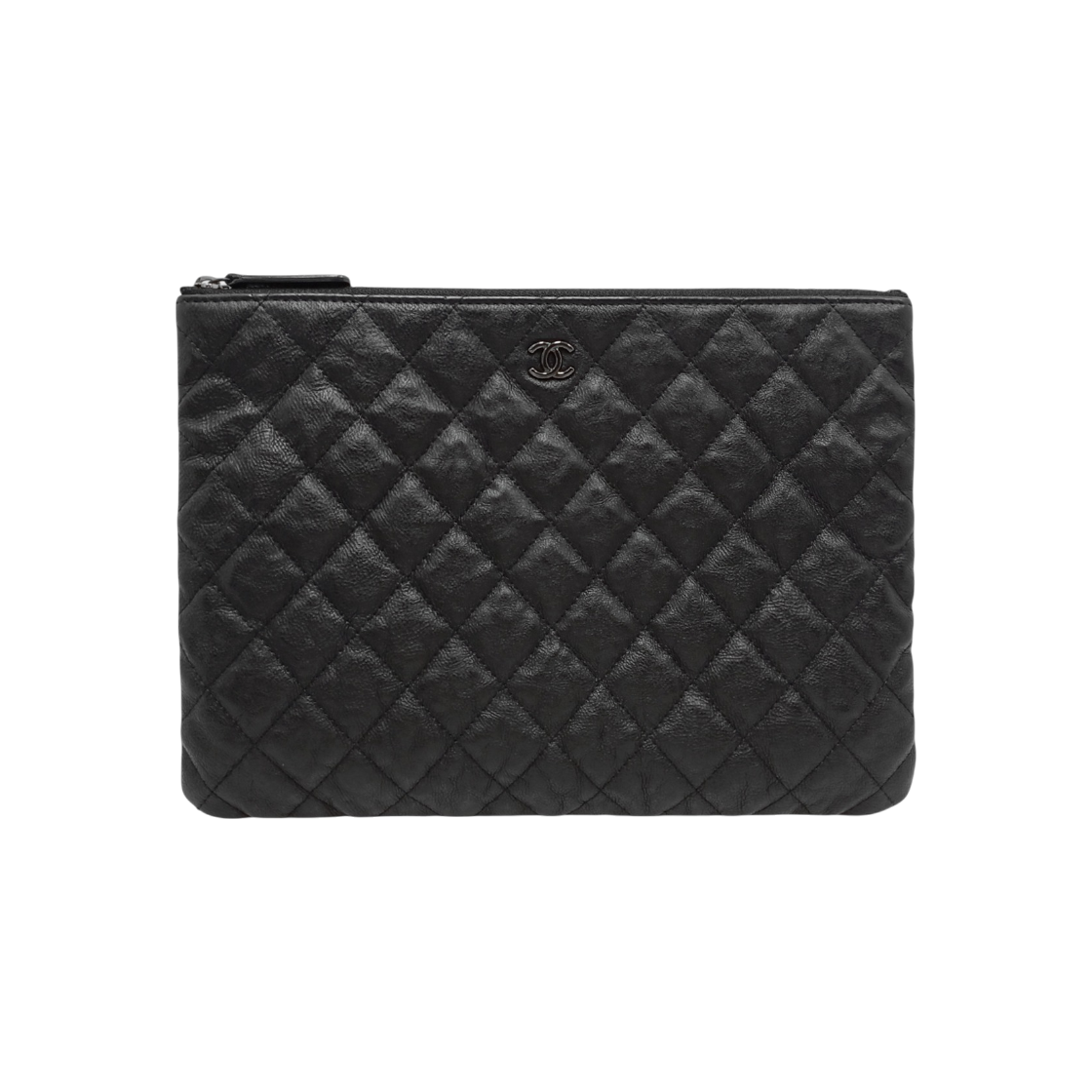 샤넬 A82545 블랙 카프스킨 클래식 CC로고 뉴미듐 클러치(Chanel Black Calfskin Classic CC Logo New Medium Clutch) - 1