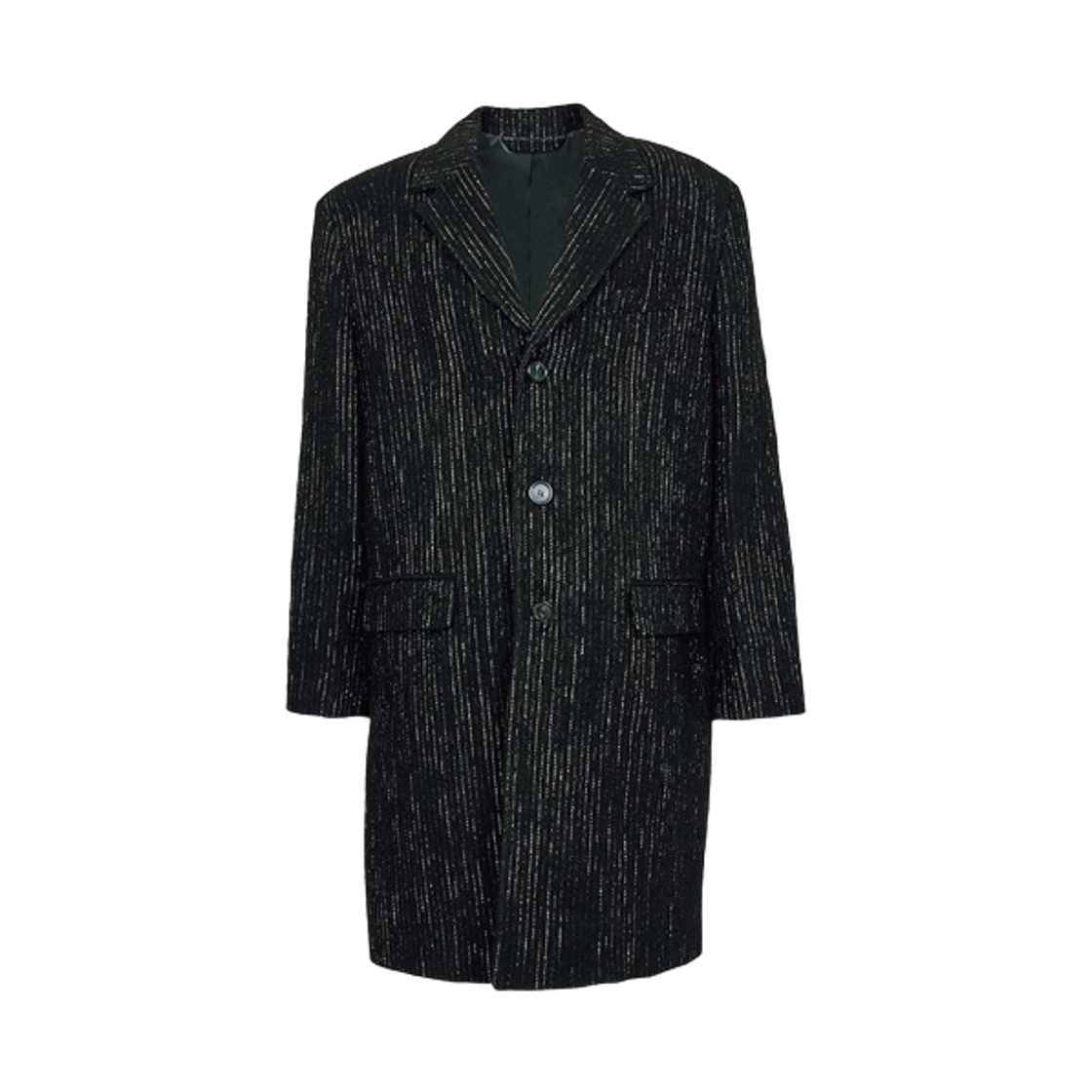 아크네 스튜디오 핀스트라이프 싱글 브레스트 코트 블랙(Acne Studios Pinstripe Single Breasted Coat Black) - 1