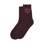 EPT Heart Socks Burgundy