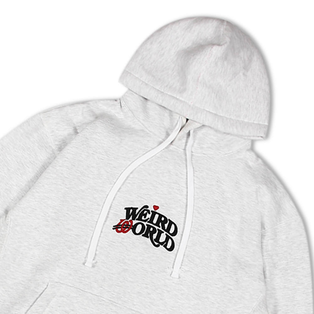 얼드월드 하트로고 헤비스웻 후디 멜란지(Weird World Heart Logo Heavyweight Sweat Hoodie Melange) - 3