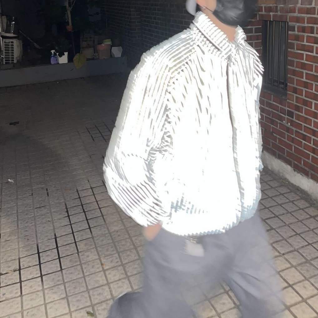 Supreme Reflective Pinstripe Track Jacket Brown - 24FW 착용 스타일