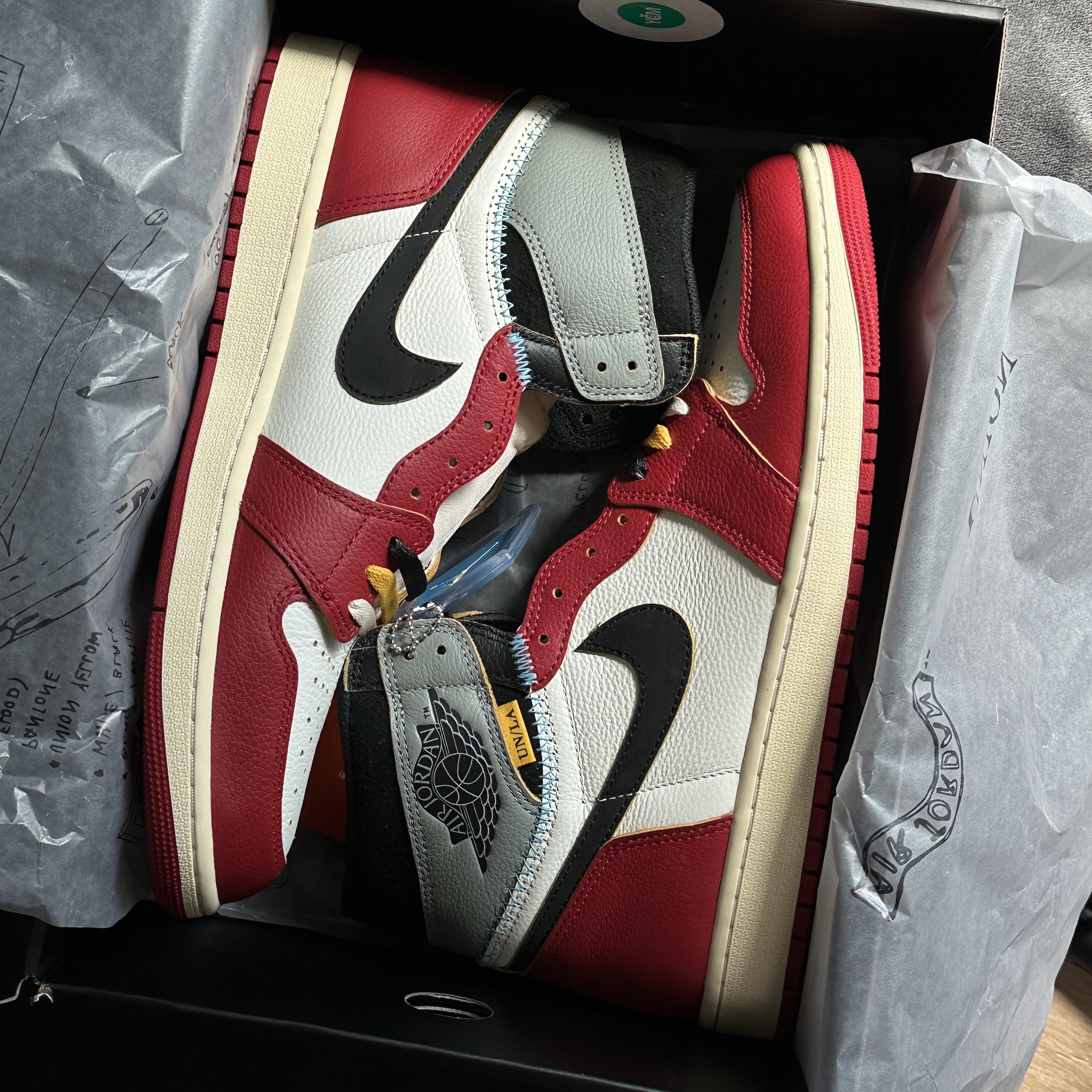 Jordan 1 x Union Retro High OG Chicago Shadow 착용 스타일