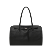 Junne B03 Belted Cow Leather Big Bag Black