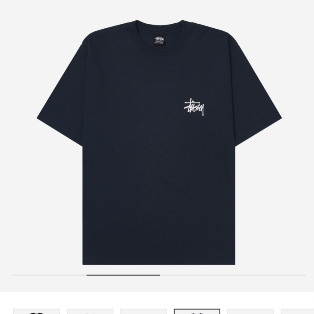 Stussy Basic Stussy T-Shirt Navy 2024, 2025 착용 스타일