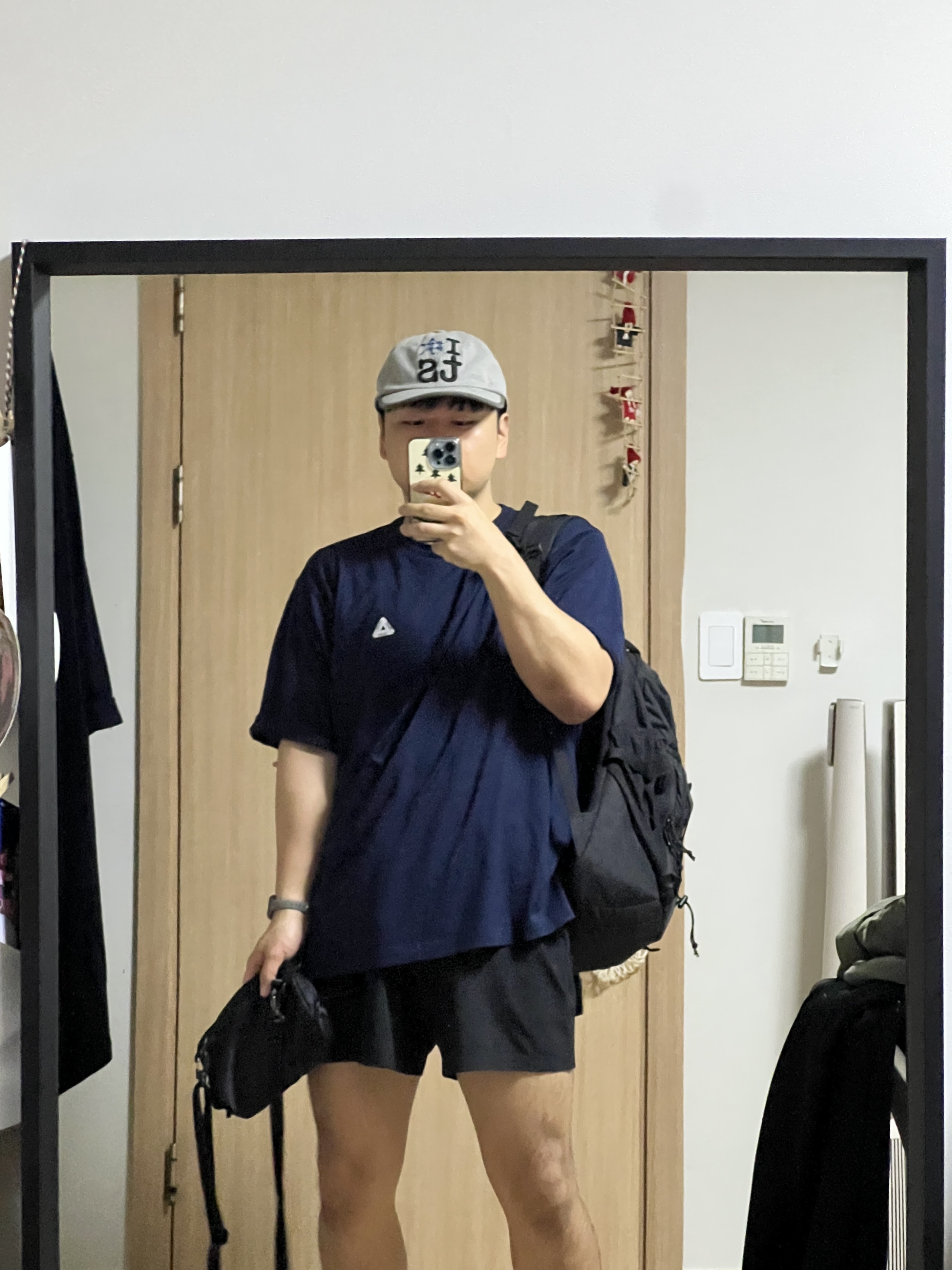 Tansanmagnesium Ringer Ball Cap Light Grey, Porter Compart Shoulder Bag Black 착용 스타일