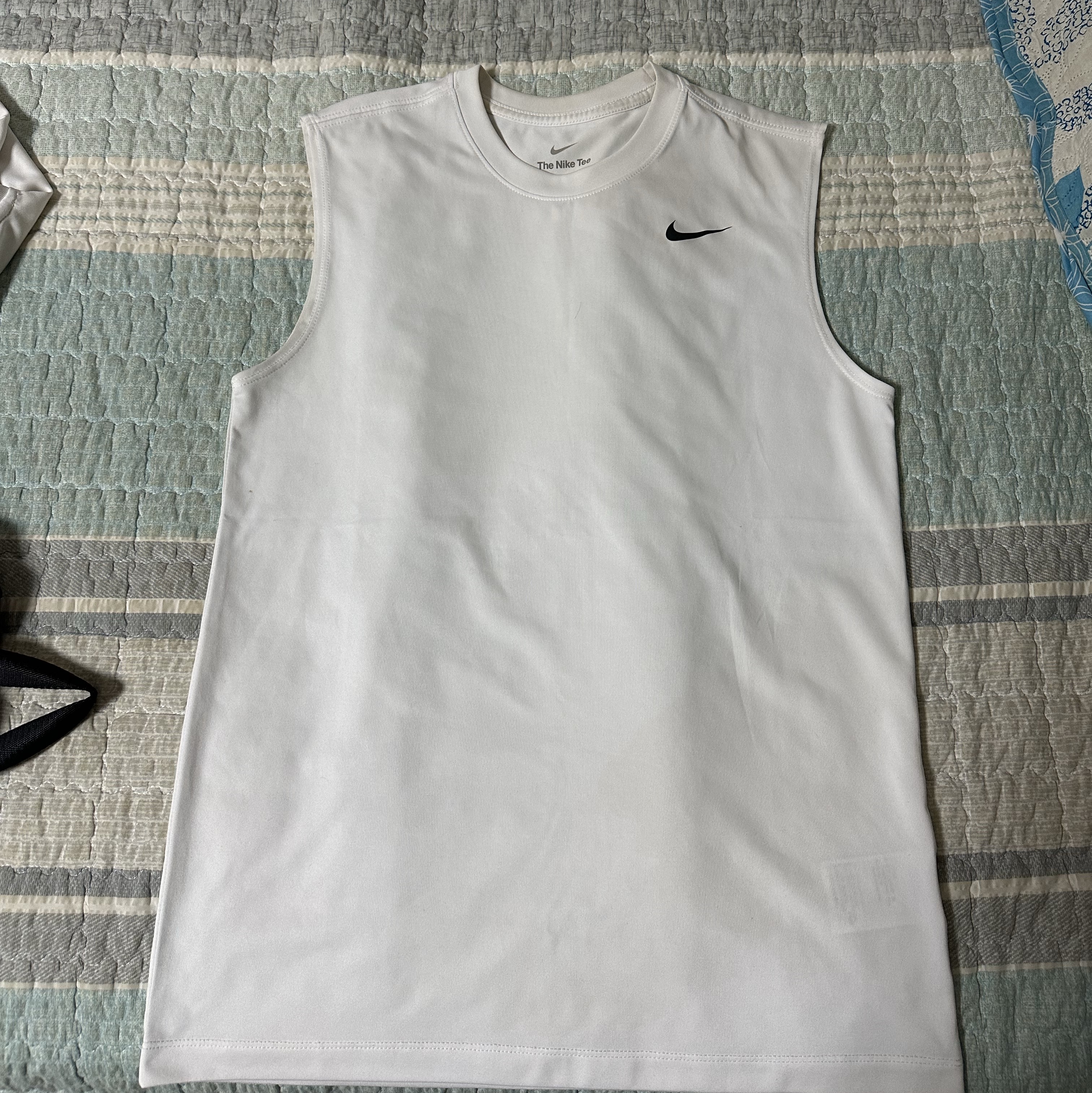 Nike Dri-Fit Legend Sleeveless Fitness T-Shirt White - Asia 착용 스타일