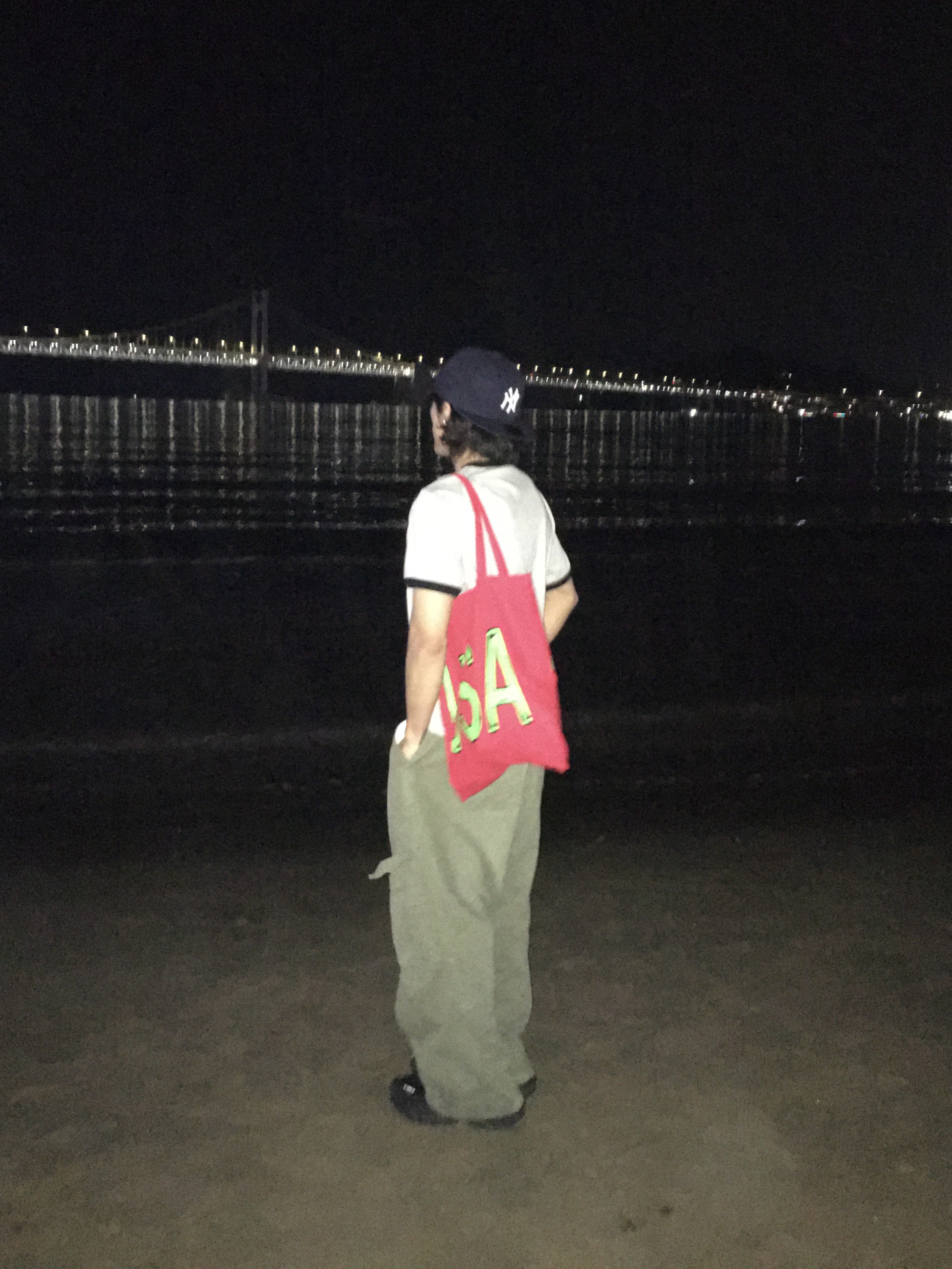 ISTKUNST Usa Eco Bag Red, New Era 59Fifty MLB Authentic New York Yankees Game Navy 착용 스타일 - 2