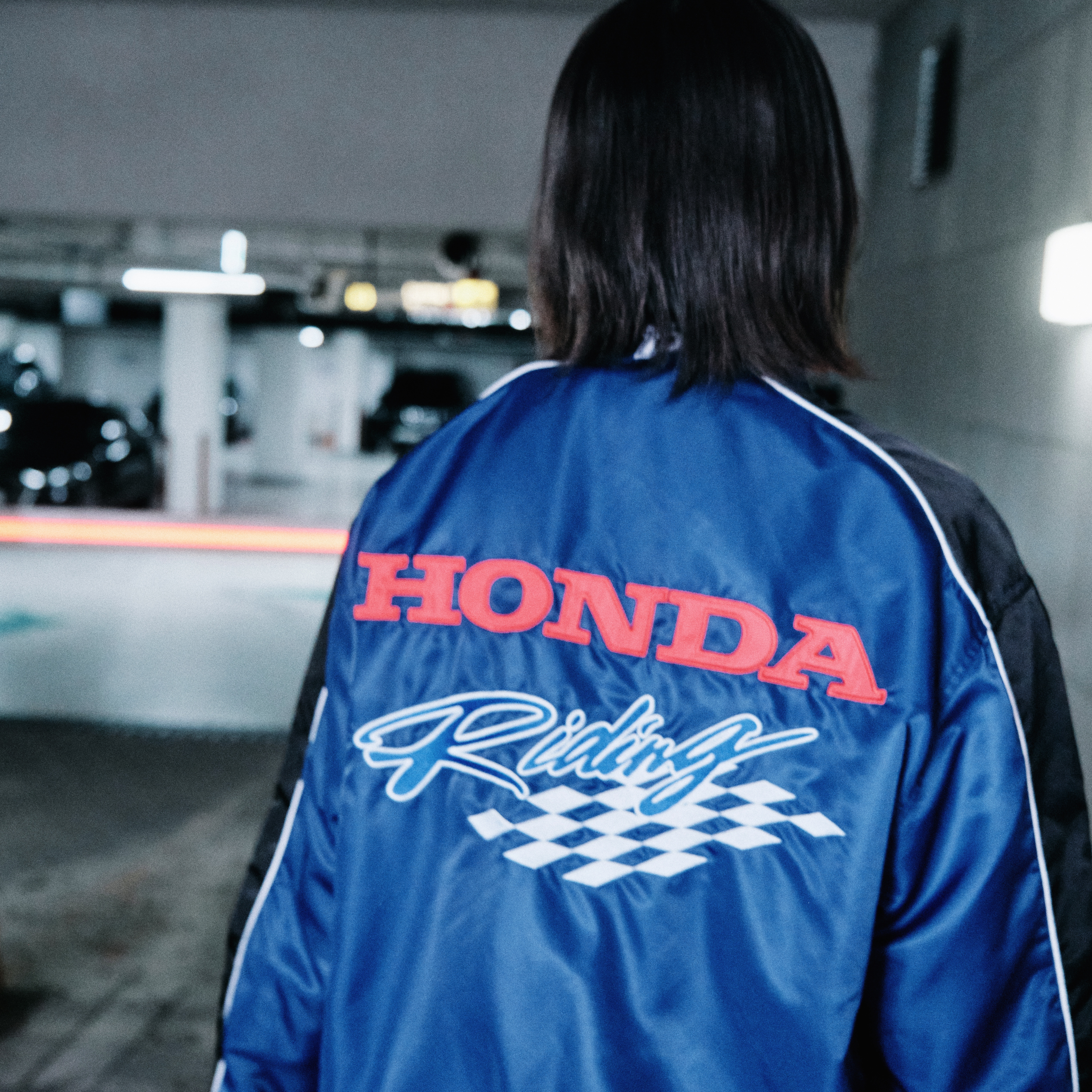 Honda Racing Blouson Blue, Honda Racing Blouson Black 착용 스타일 - 3