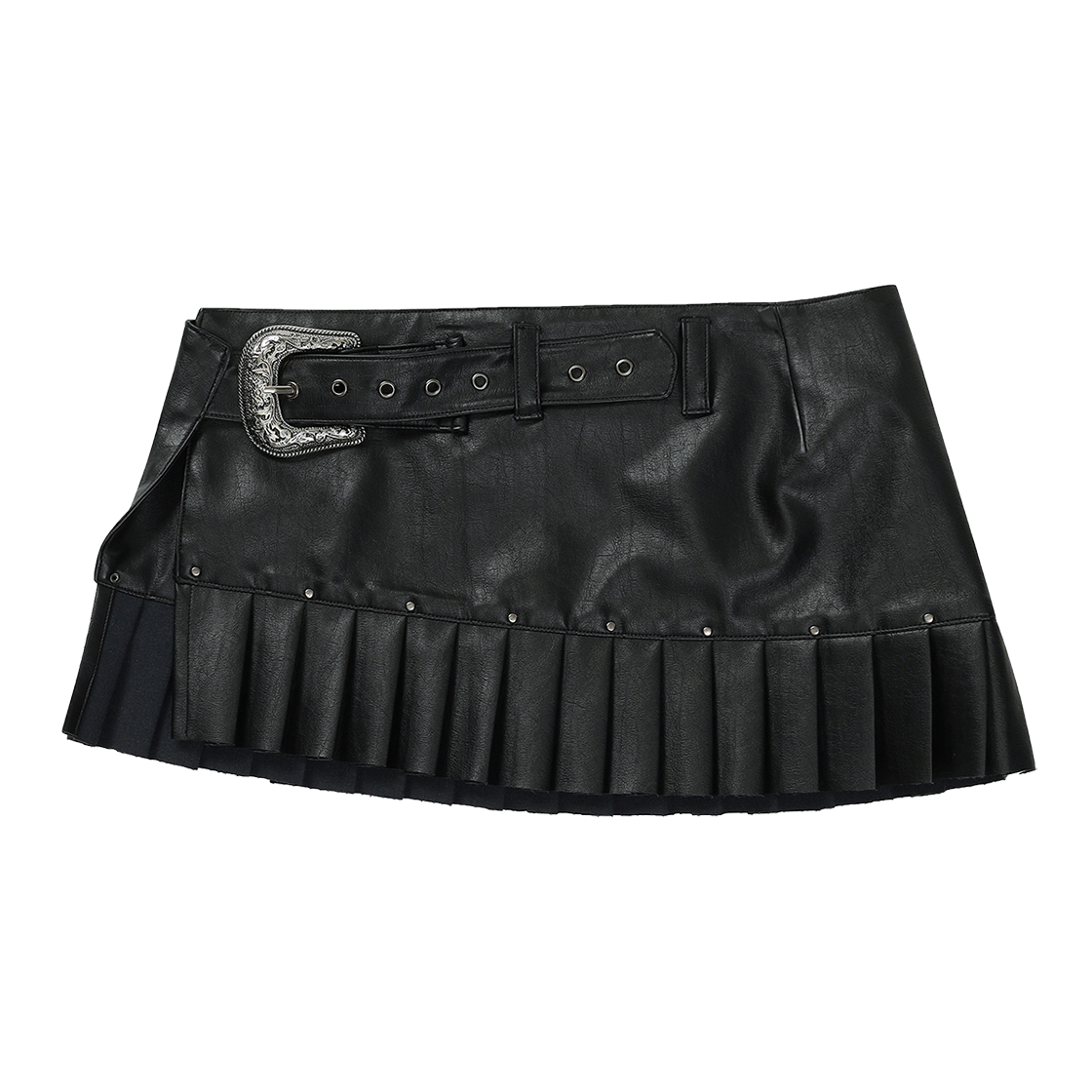 GL25FAAC02BK Gila Archive Layered Strap Belt Skirt Black