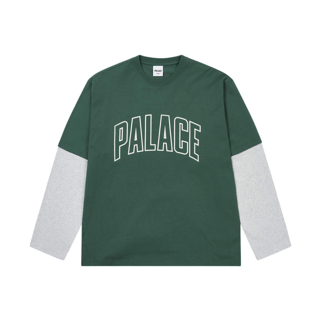 - Palace Surprisingly Longsleeve Racey Green Grey Marl - 25FW