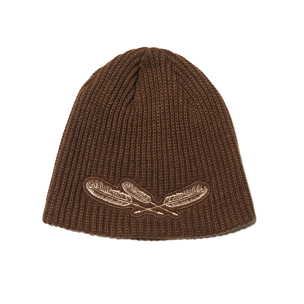 오가프 애로우 아플리케 비니 브라운(OGARP Arrow Applique Beanie Brown)