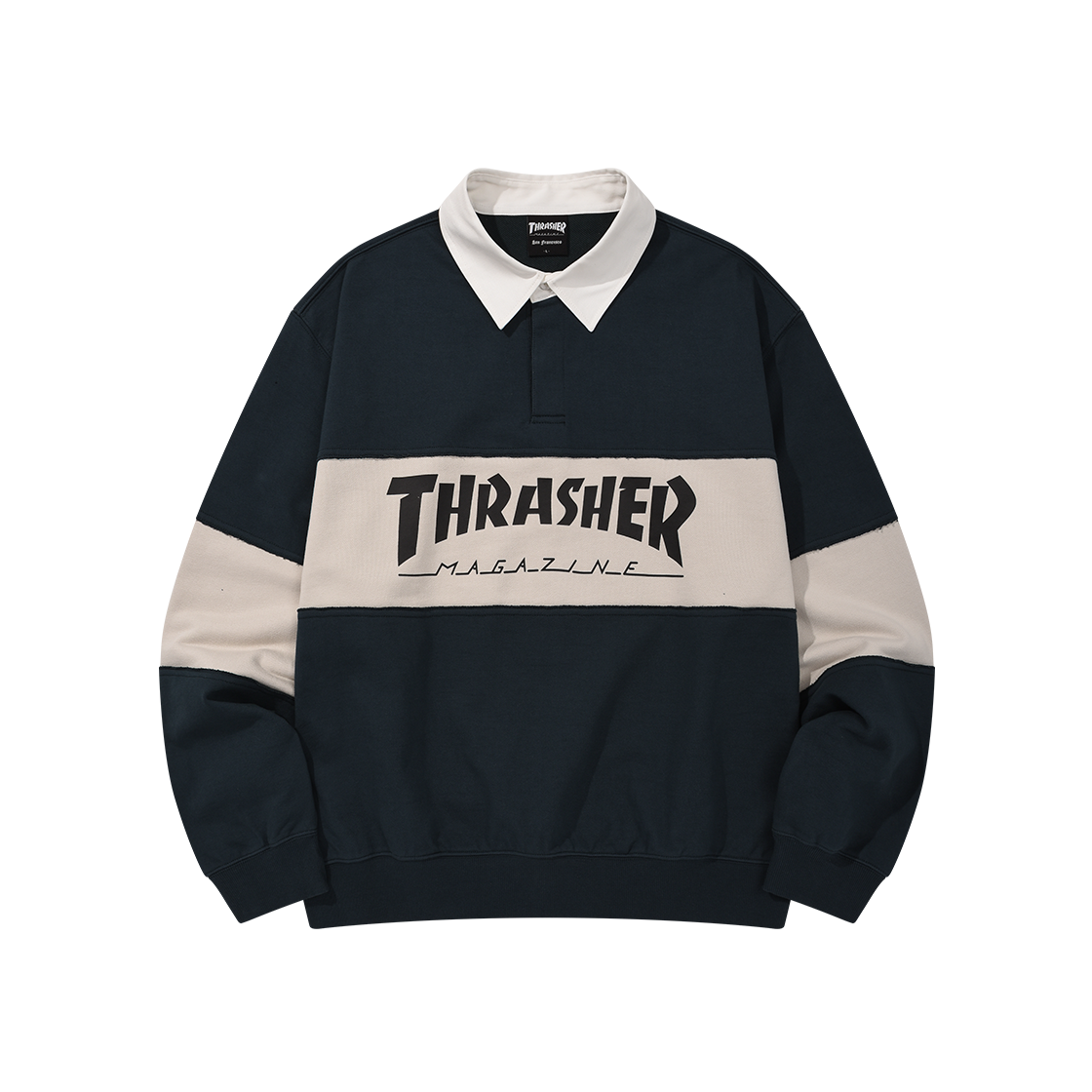 트레셔 매거진 럭비 맨투맨 다크 파인(THRASHER Magazine Rugby Sweatshirt Dark Pine)