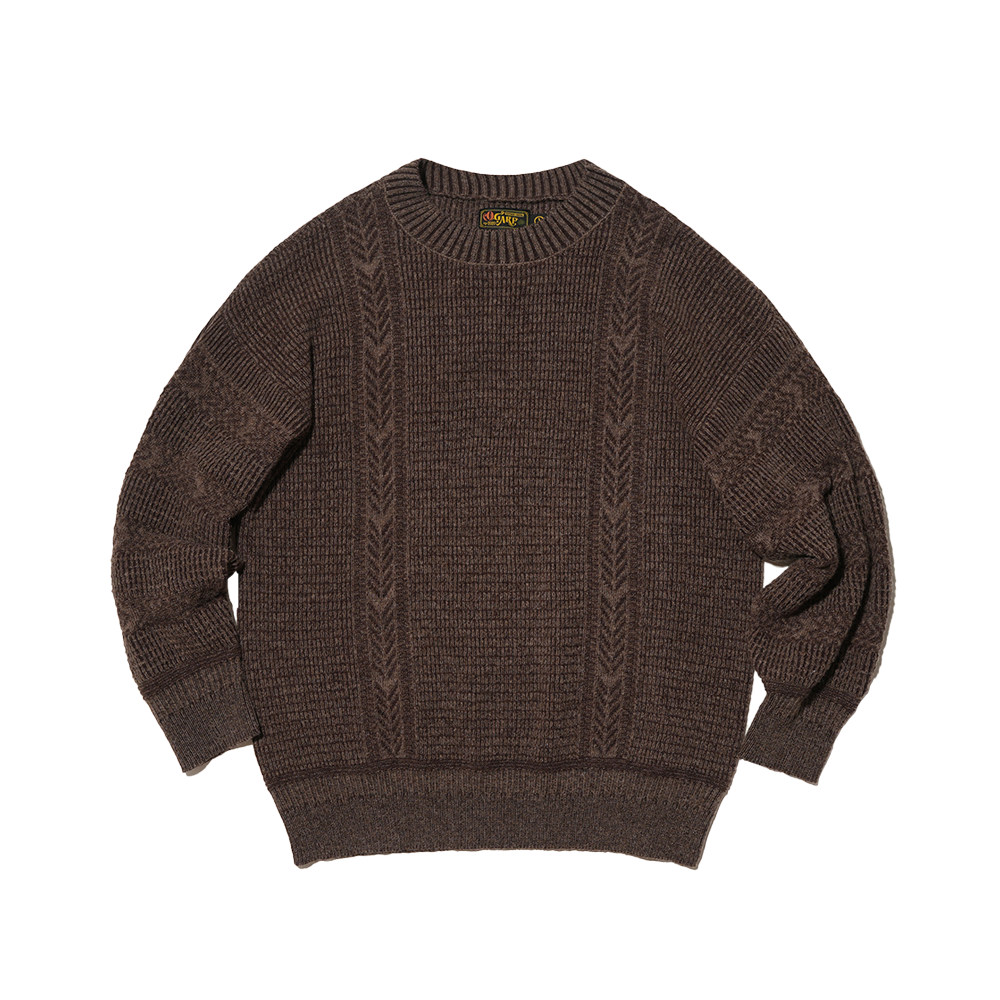 오가프 믹스패턴 풀오버 니트 그레이(OGARP Mixpattern Pullover Knit Gray)