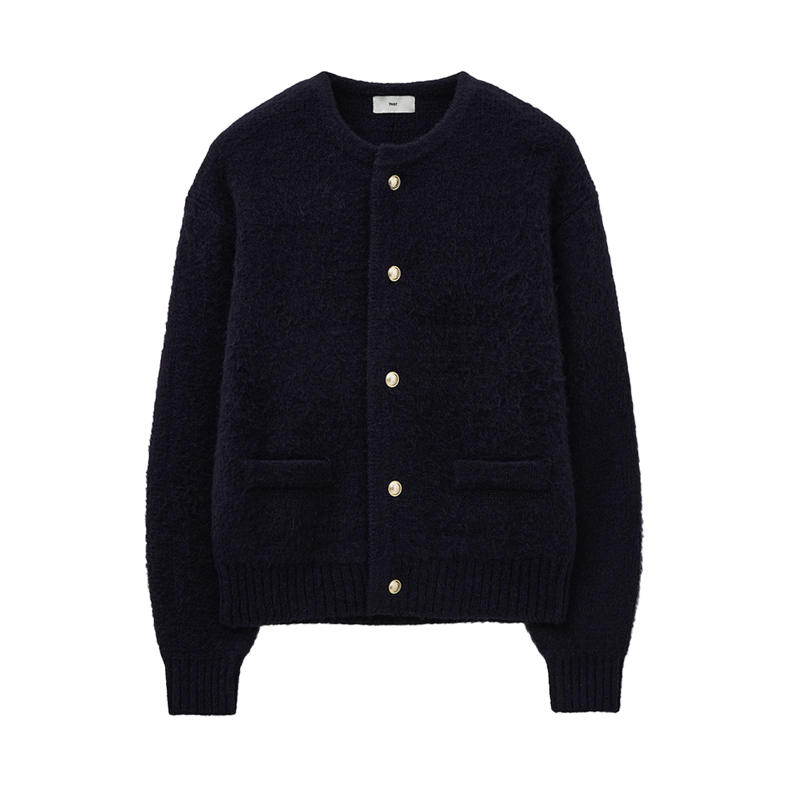 TNSW5F103N2 TNGT Gold Button Mohair Cardigan Navy