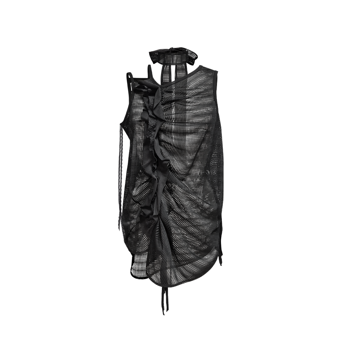 P00000CN JUNGDO Mash Flowing Sleeveless - Black