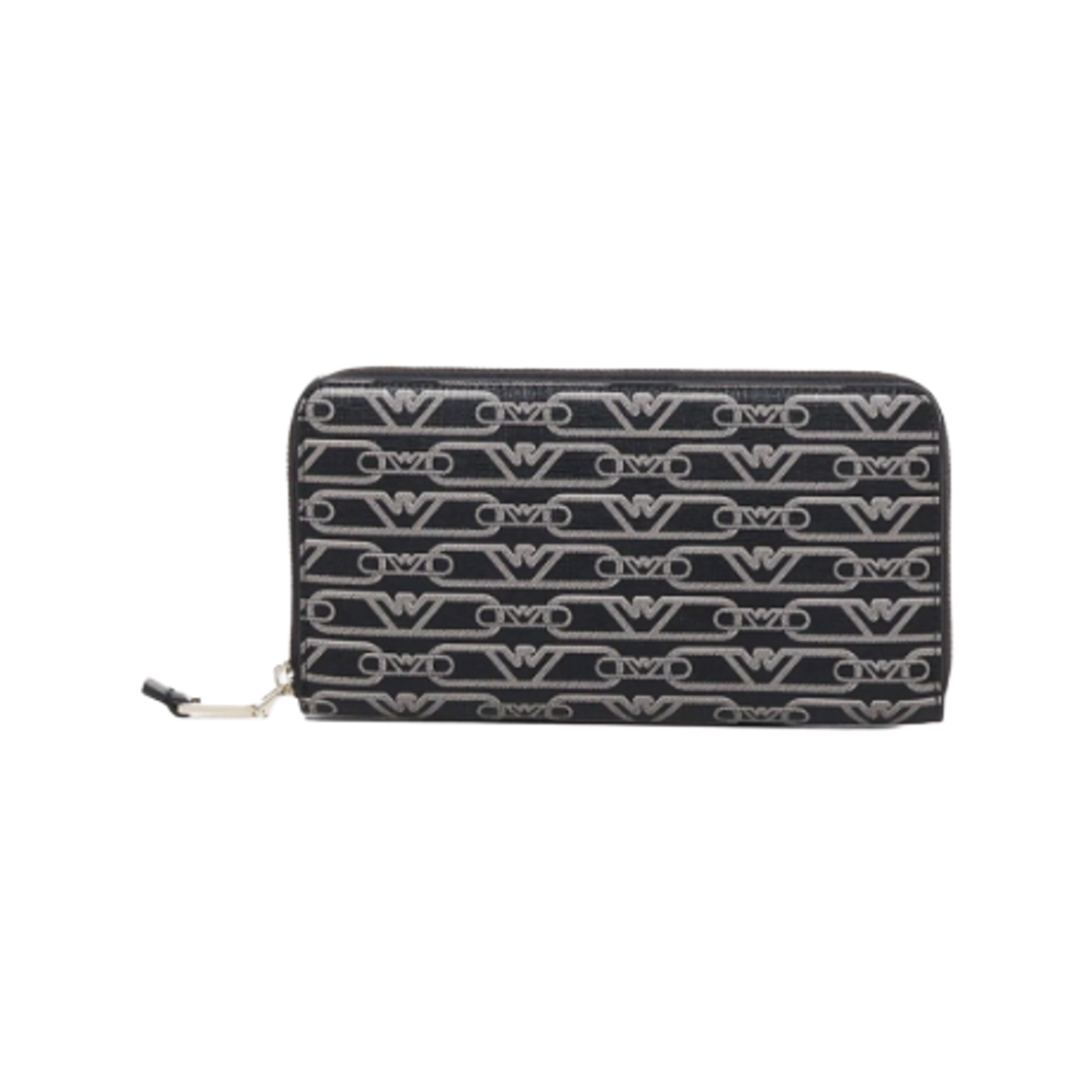 EW000366AF11951FC033 Emporio Armani Zip Around Eagle Wallet Black