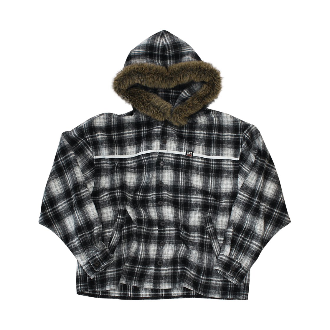 스포츠챔버 SC 퍼 후드 셔츠 블랙(SPORT CHAMBER SC Fur Hood Shirt Black)