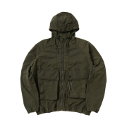 ROA x And Wander Garment Dye Nylon Hooded Jacket Khaki