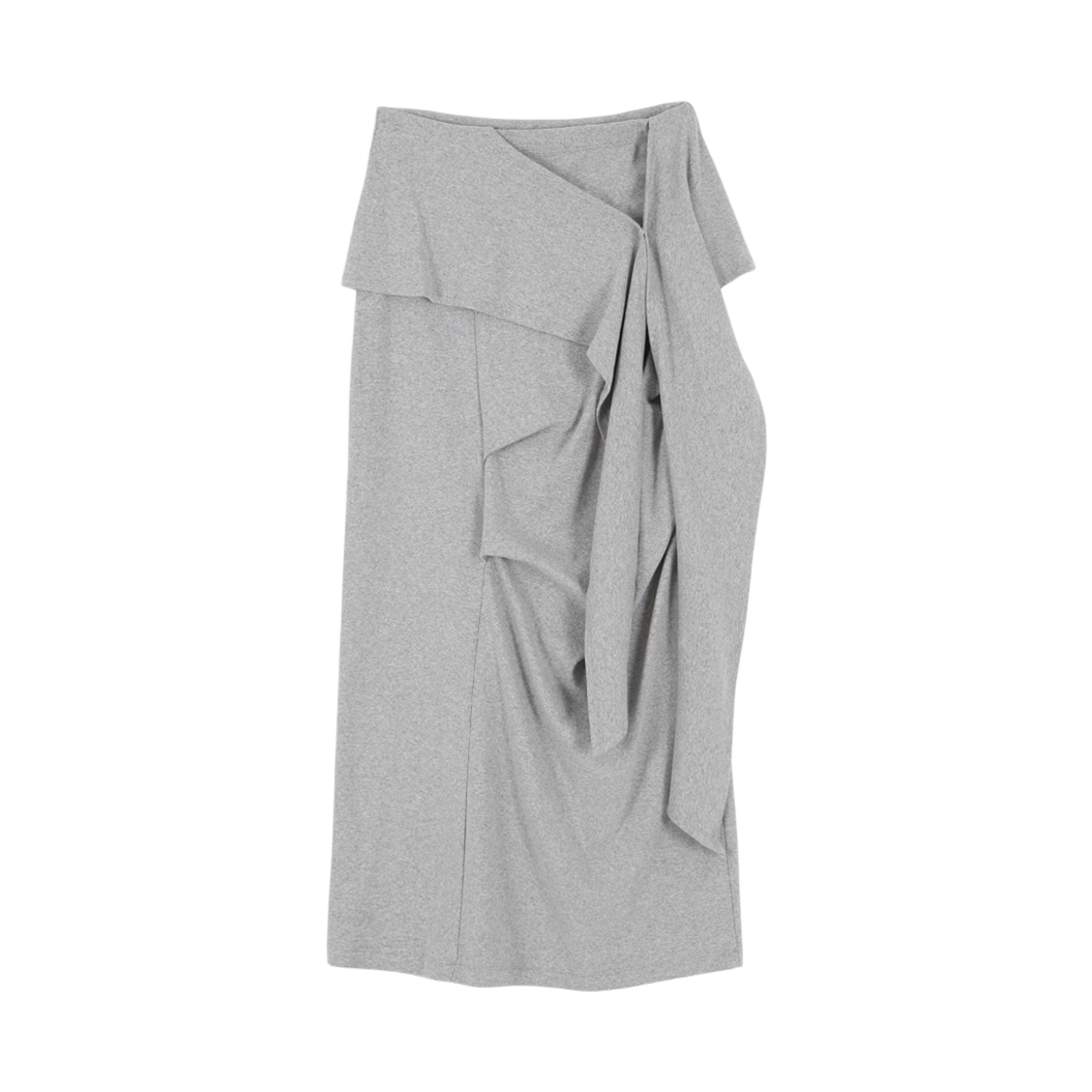아수라 턱 랩 스커트 멜란지 그레이(Asura Tuk Wrap Skirt Melange Grey)