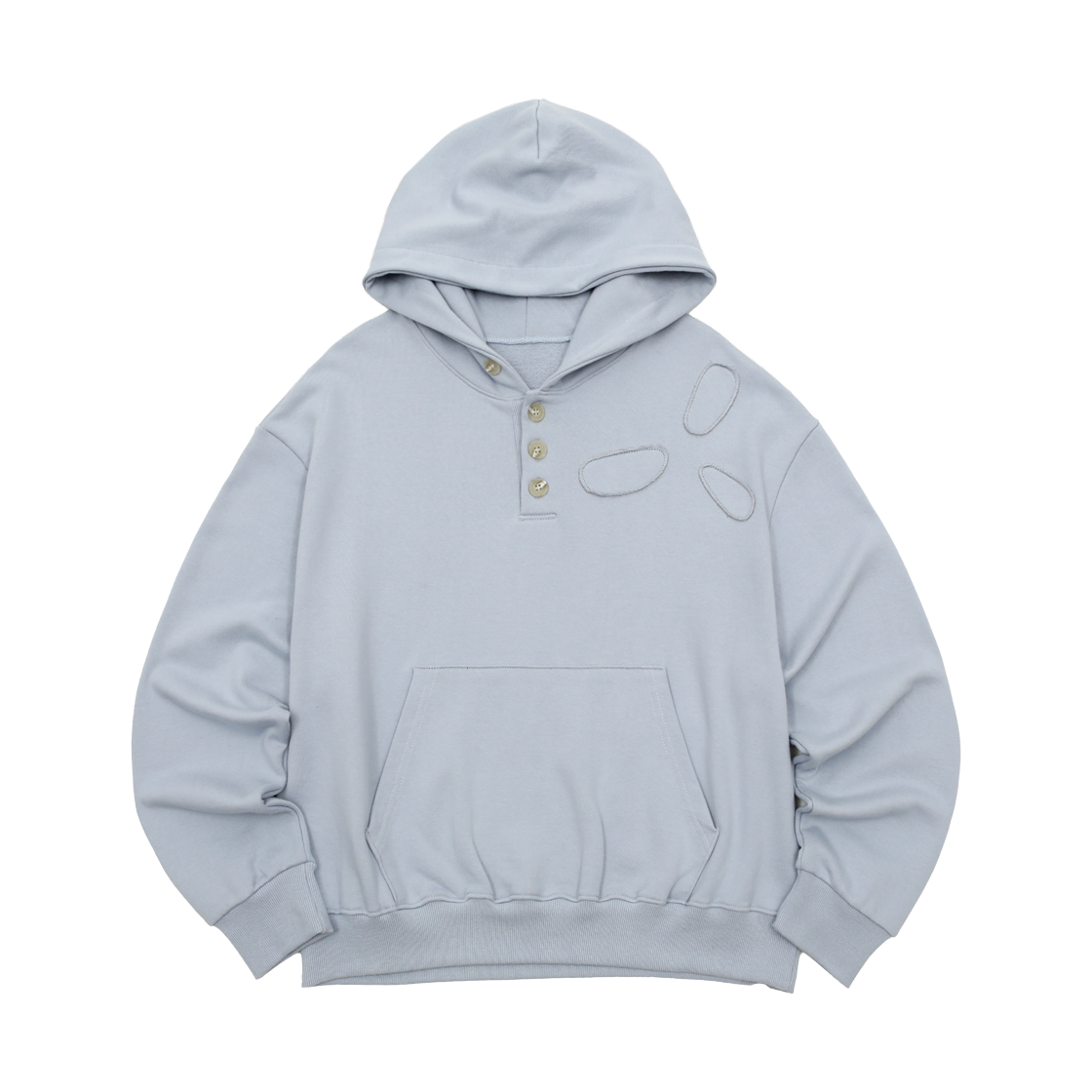 비피투디스오더 BPT 심볼 로고 아플리케 후드티 스카이블루(BP2DISORDER BPT Symbol Logo Appliqué Hoodie Sky Blue)
