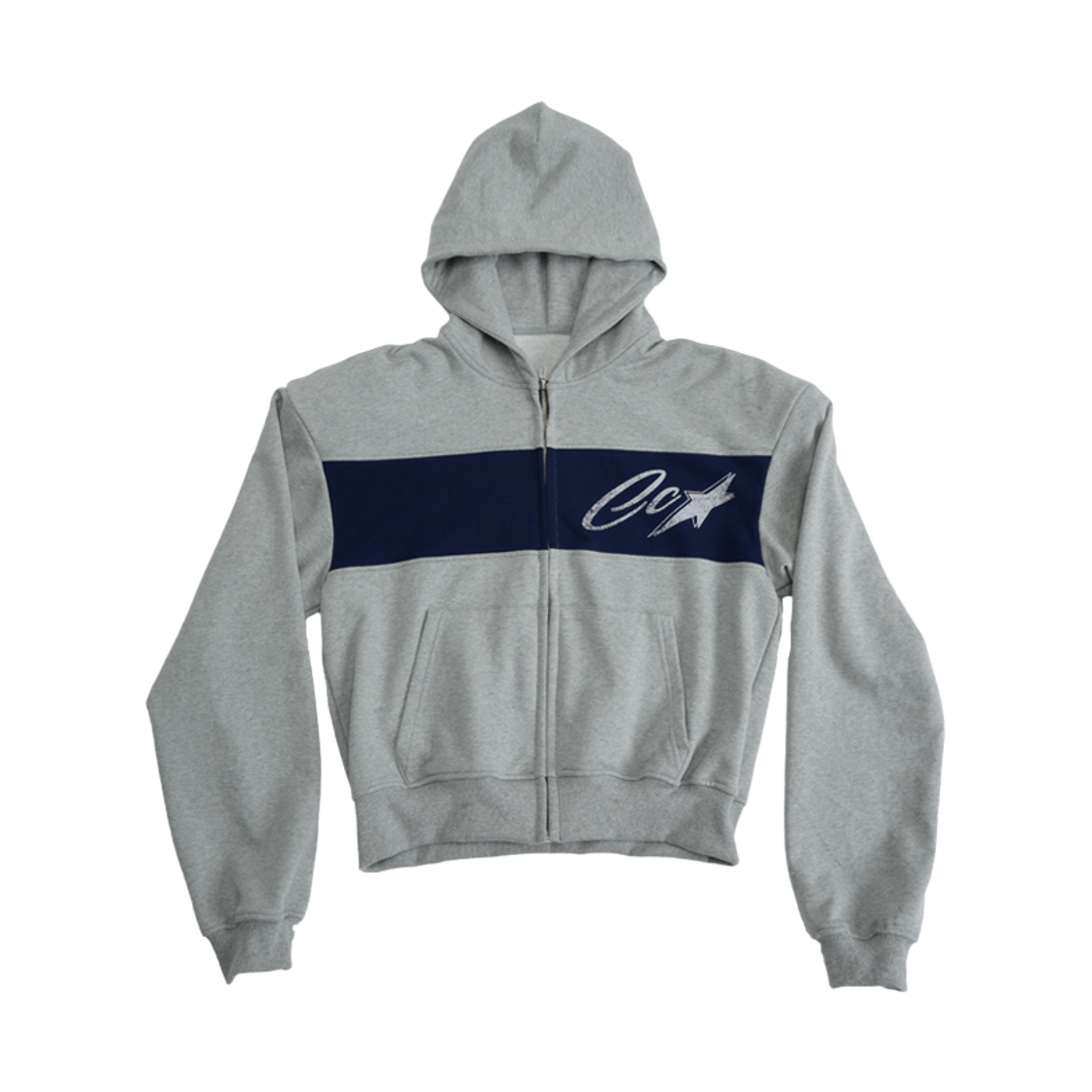 씨비전 바이 씨에스씨 스타로고 후드 집업 그레이(Civision by CSC Star Logo Hoodie Zip-Up Grey)