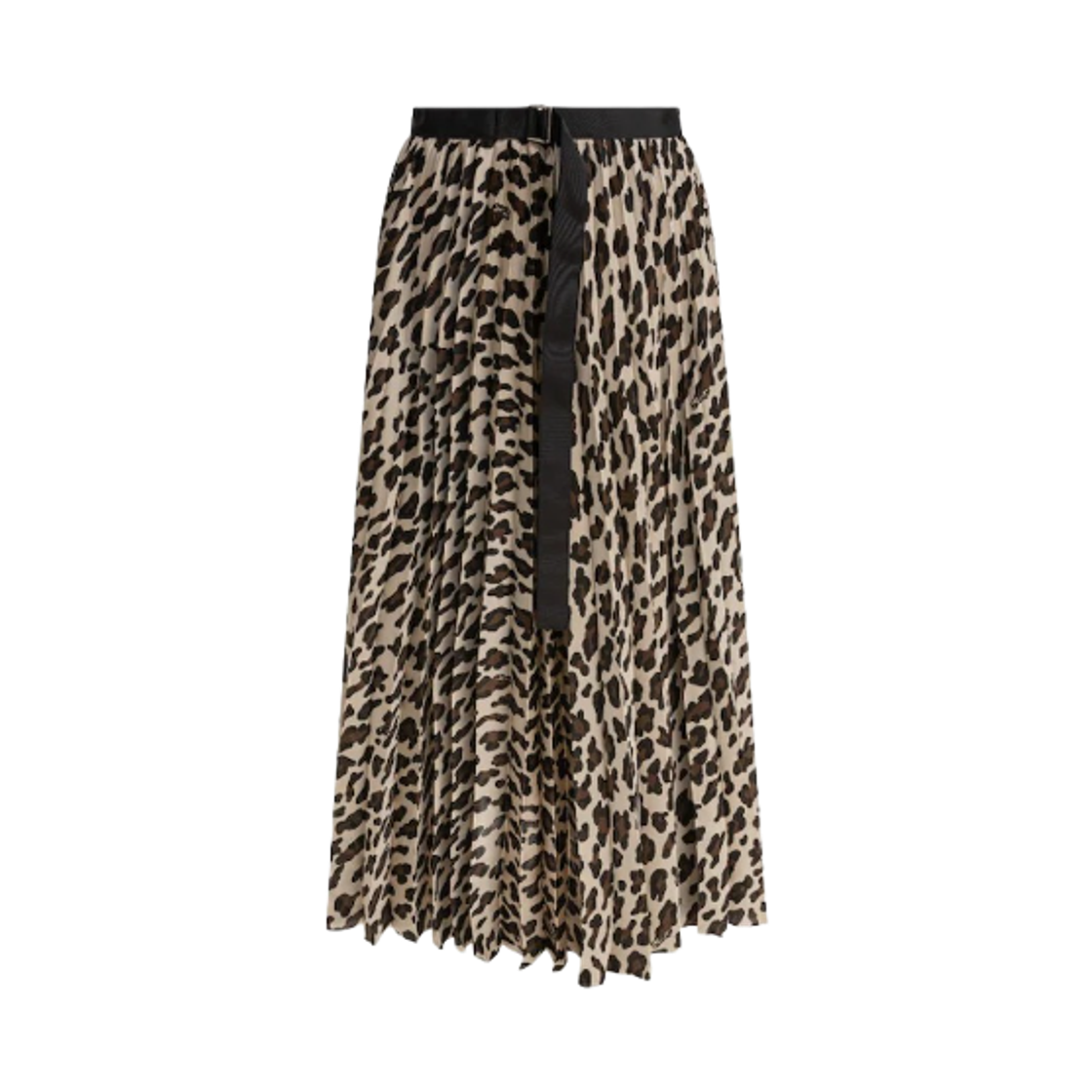 (W) 사카이 레오파드 프린트 스커트 베이지((W) Sacai Leopard Print Skirt Beige)