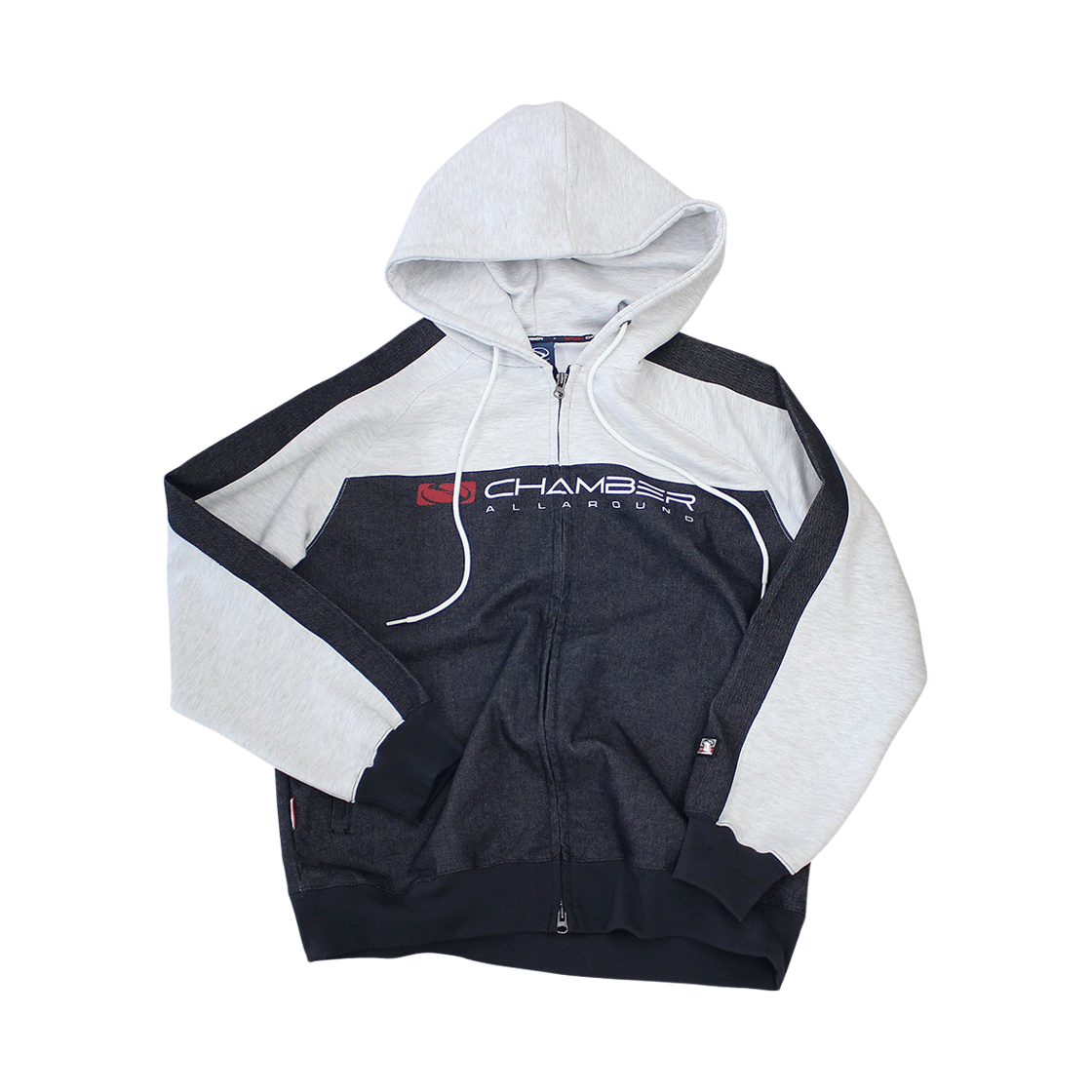스포츠챔버 SC 코어 데님 후드 집업 1% 그레이(SPORT CHAMBER SC Core Denim Hood Zip Up 1% Gray)