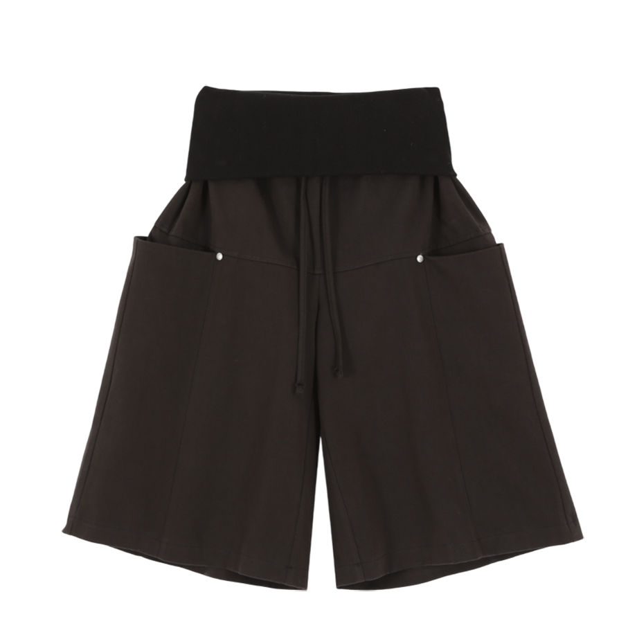 A25FWPT36BK0F Asura Waist Ribbed Capri Pants Black