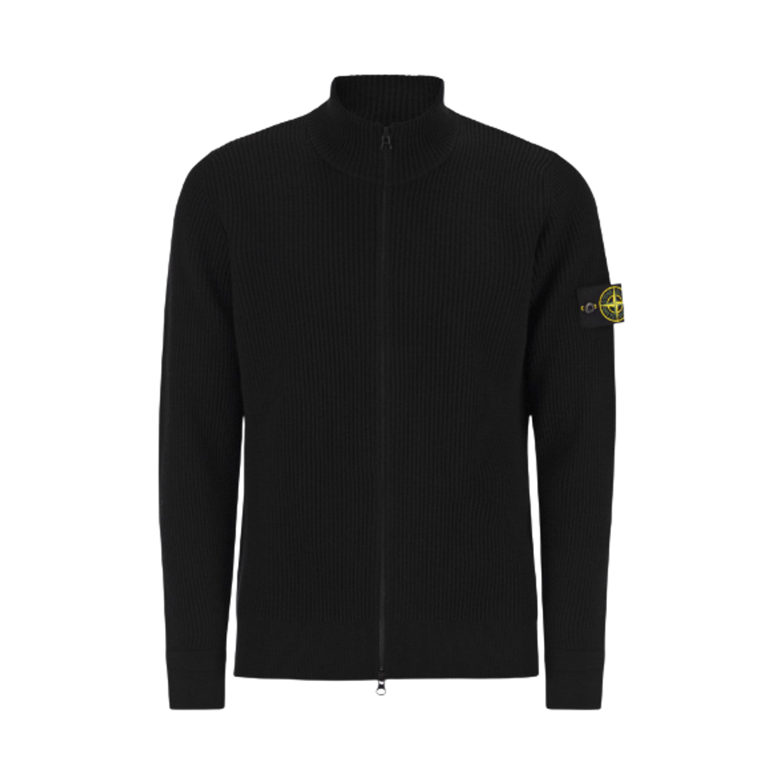 스톤 아일랜드 5100006 풀 립 RWS 울 집업 점퍼 블랙 - 25FW(Stone Island 5100006 Full Rib RWS Wool Zip Up Jumper Black - 25FW)
