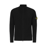 Stone Island 5100006 Full Rib RWS Wool Zip Up Jumper Black - 25FW