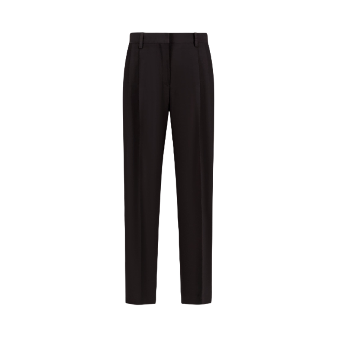 252-WRB0289-FB0378-001 (W) Toteme Double Pleat Summer Trousers Black