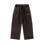 QT8 GARMENTS String Washed Sweatpants Black