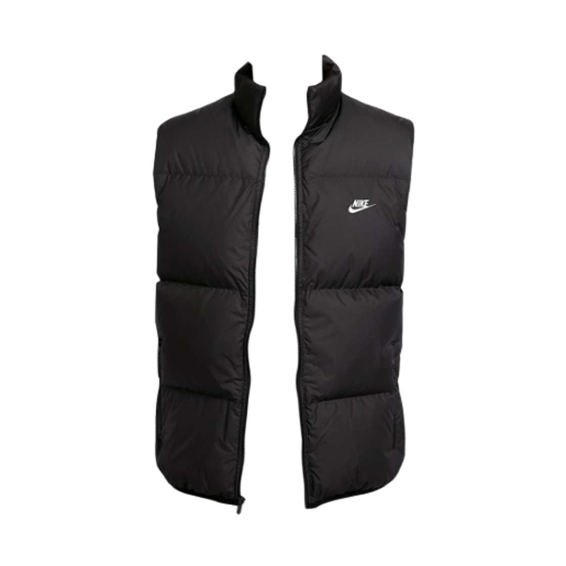 나이키 NSW 클럽 써마핏 패딩 베스트 블랙 화이트 - 아시아(Nike NSW Club Therma-Fit Padded Vest Black White - Asia)