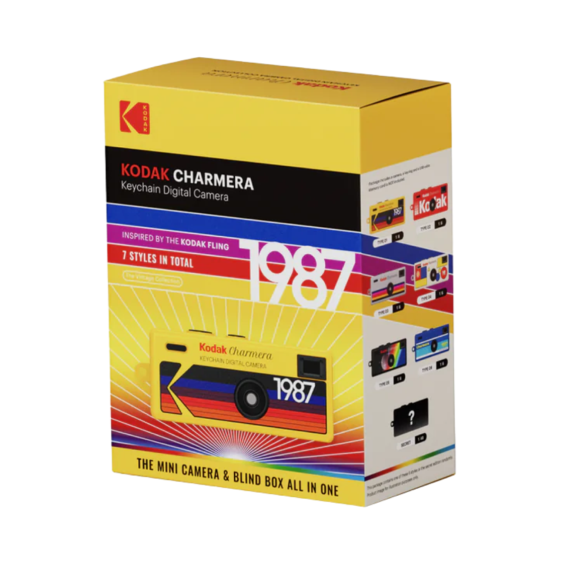 코닥 차메라 키체인 필름카메라 미개봉 랜덤박스 (1개입)(Kodak Charmera Key Chain Film Camera Sealed Case (1 Blind Box))