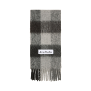 Acne Studios Mohair Checked Muffler Dark Black Grey Dark Grey