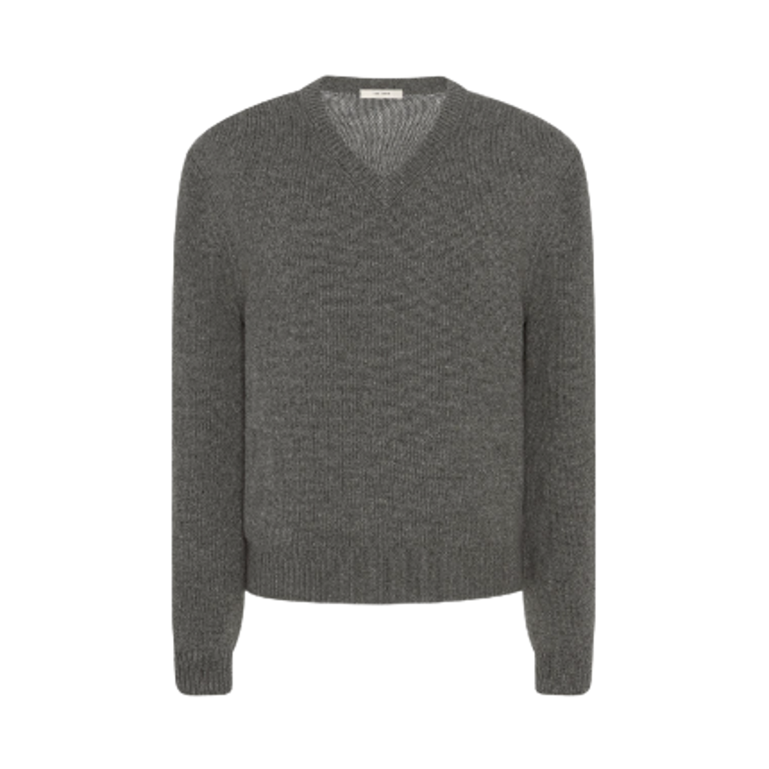 1023Y960GYM The Row Horik Cashmere Top Grey Melange